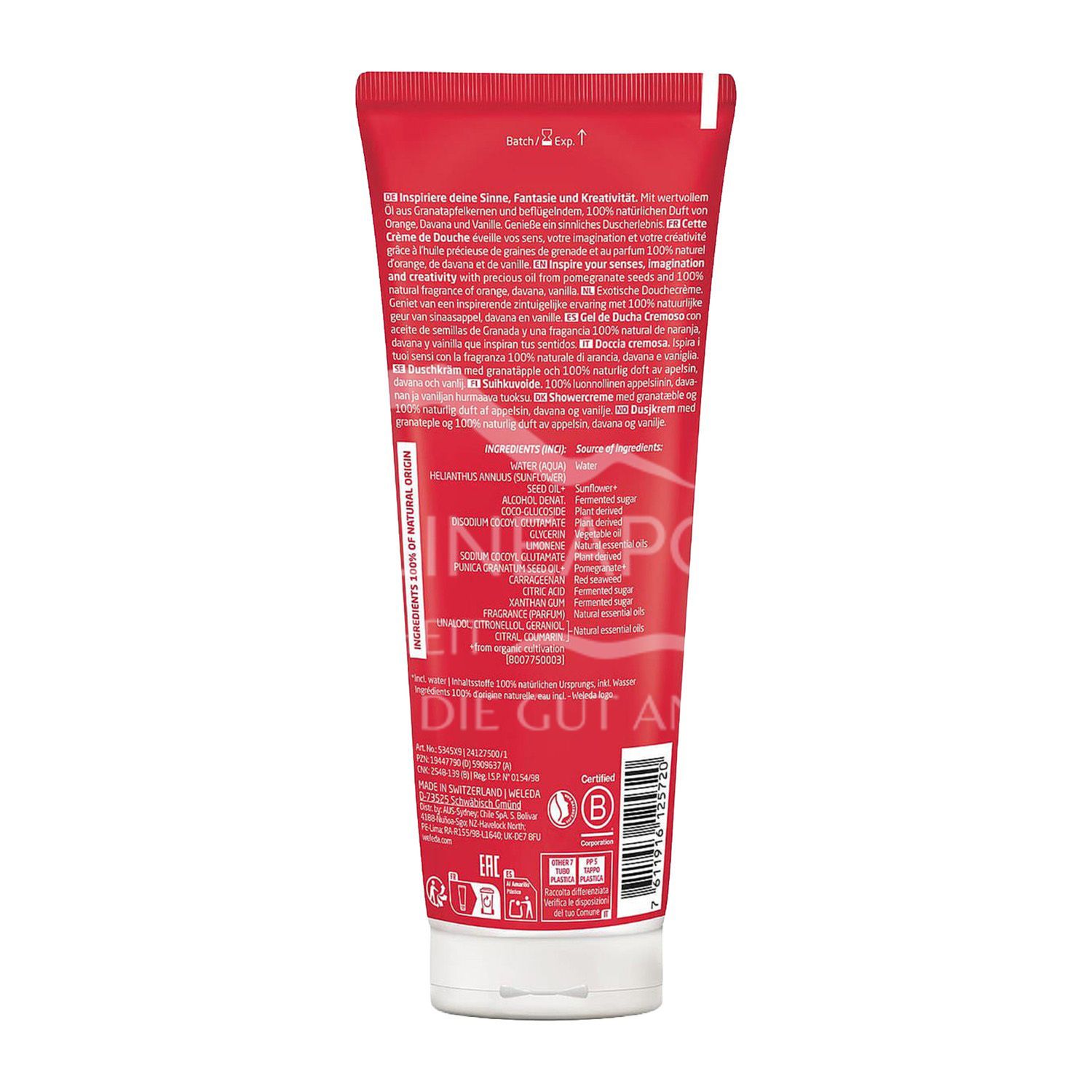 Weleda Inspire Pomegranate Shower Cream 200ml