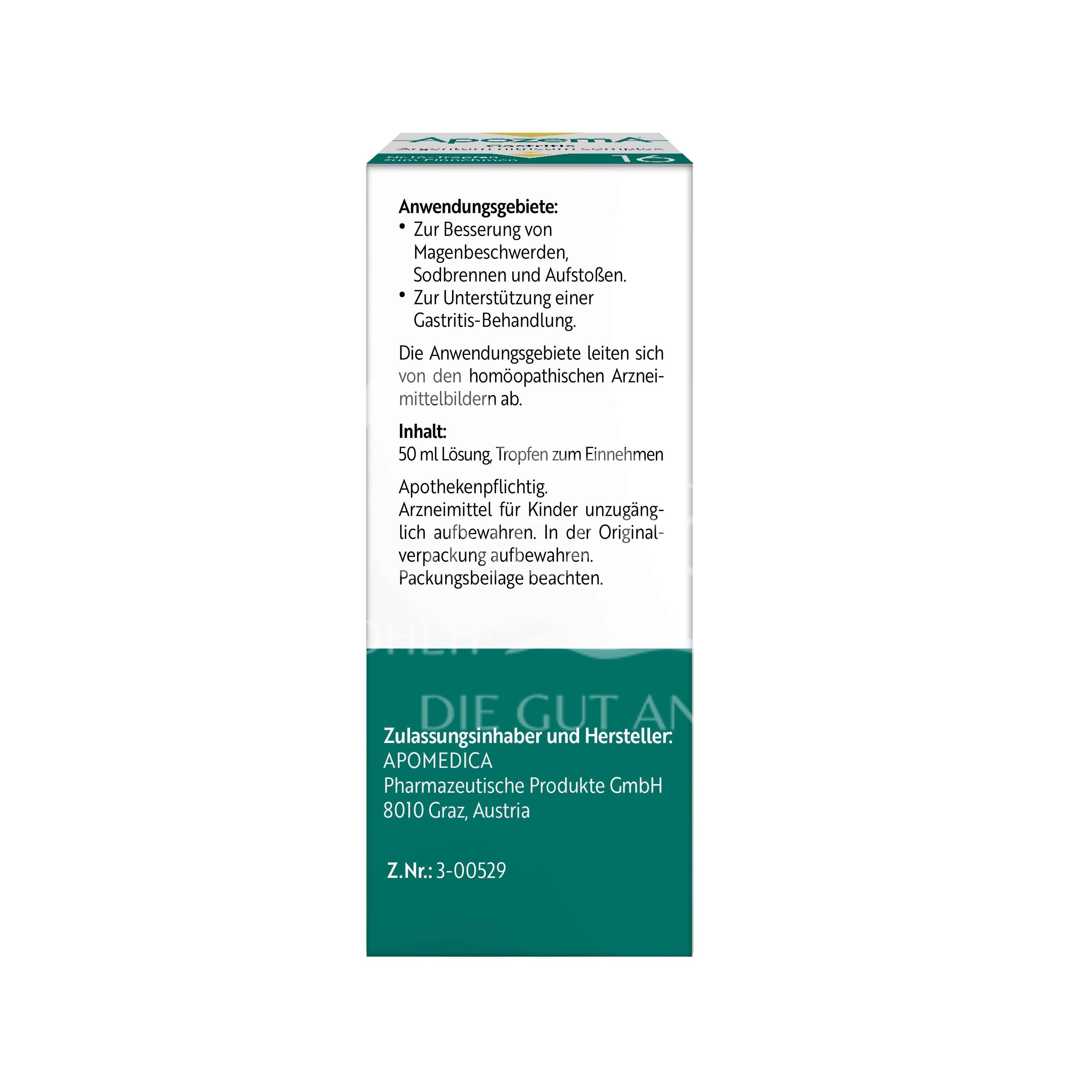 Apozema® Gastritis Argentum nitricum complex No. 16 drops for oral use