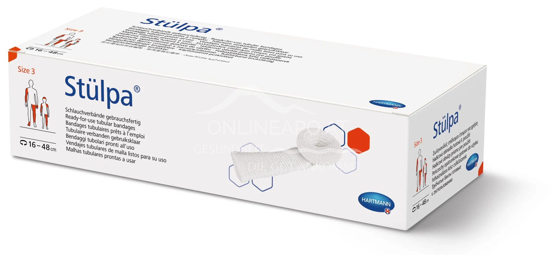 Stülpa® prefabricated bandages for foot, paediatric head, armpit, size 3