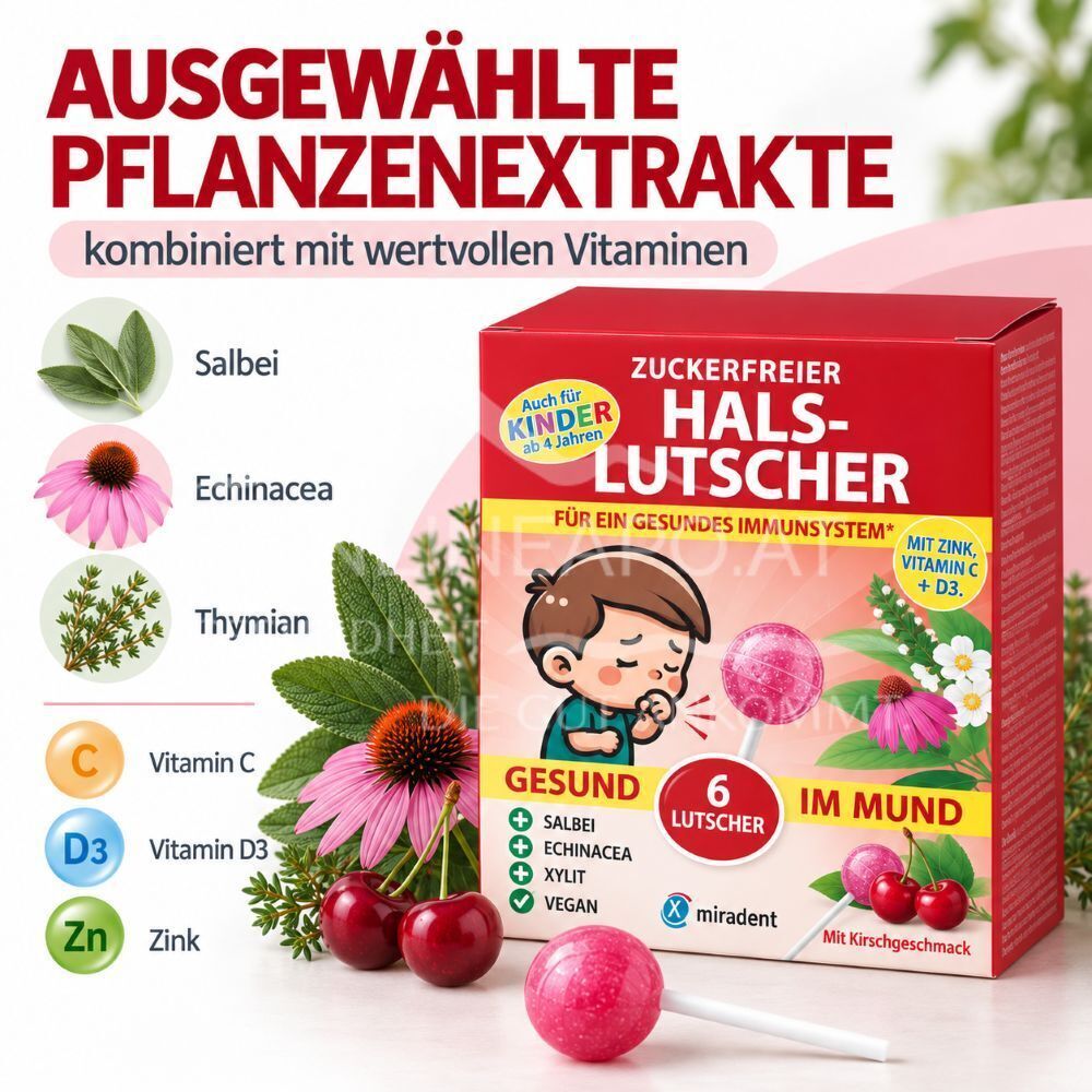 Miradent zuckerfreier Halslutscher - Kirsche