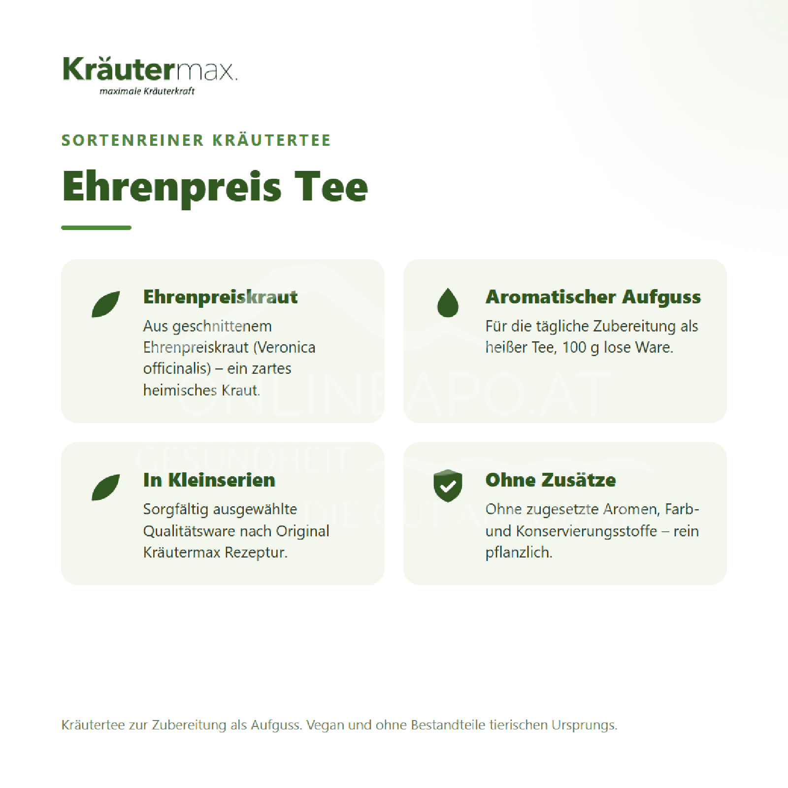 Kräutermax Ehrenpreis Tee