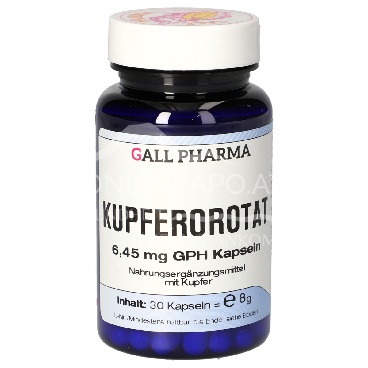 Gall Pharma copper orotate 6.45 mg capsules