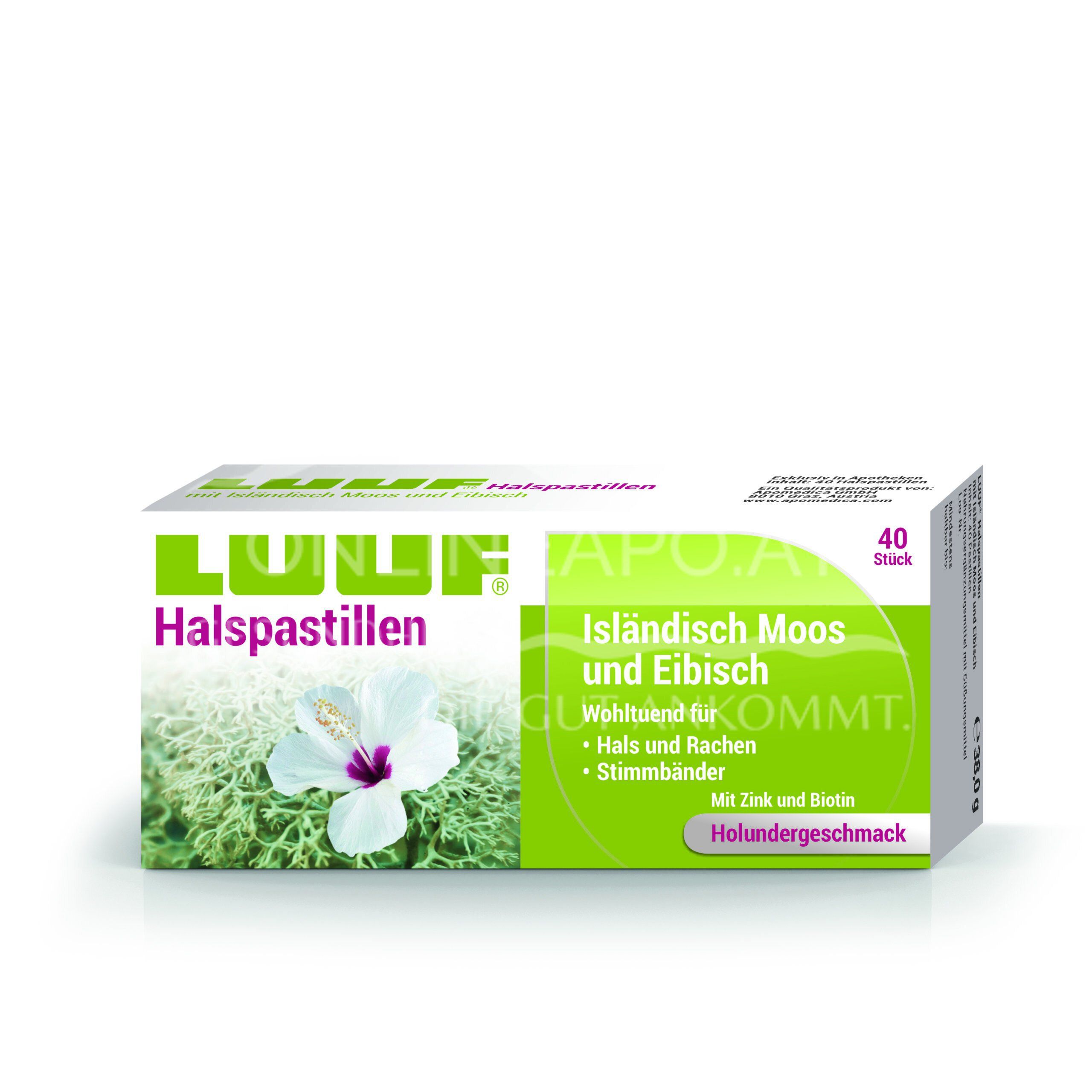 LUUF® Halspastillen mit Isländisch Moos und Eibisch