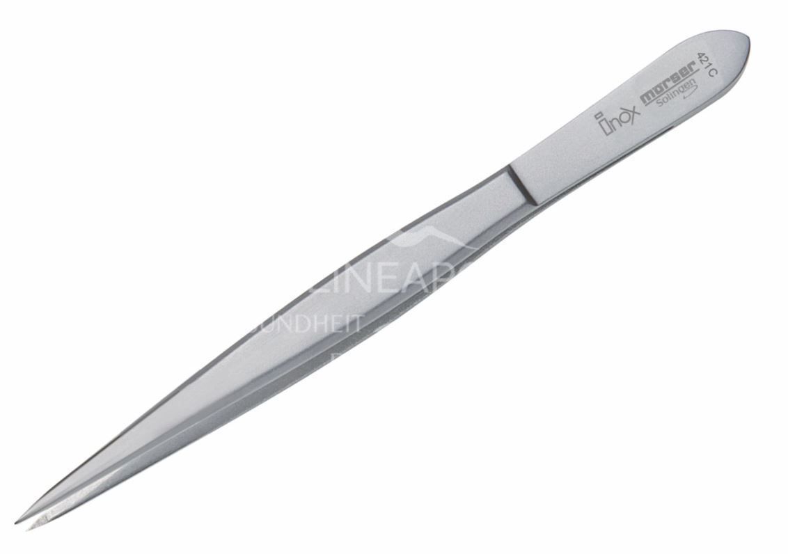 Mörser Solingen 421C Pinzette Inox (9 cm), spitz