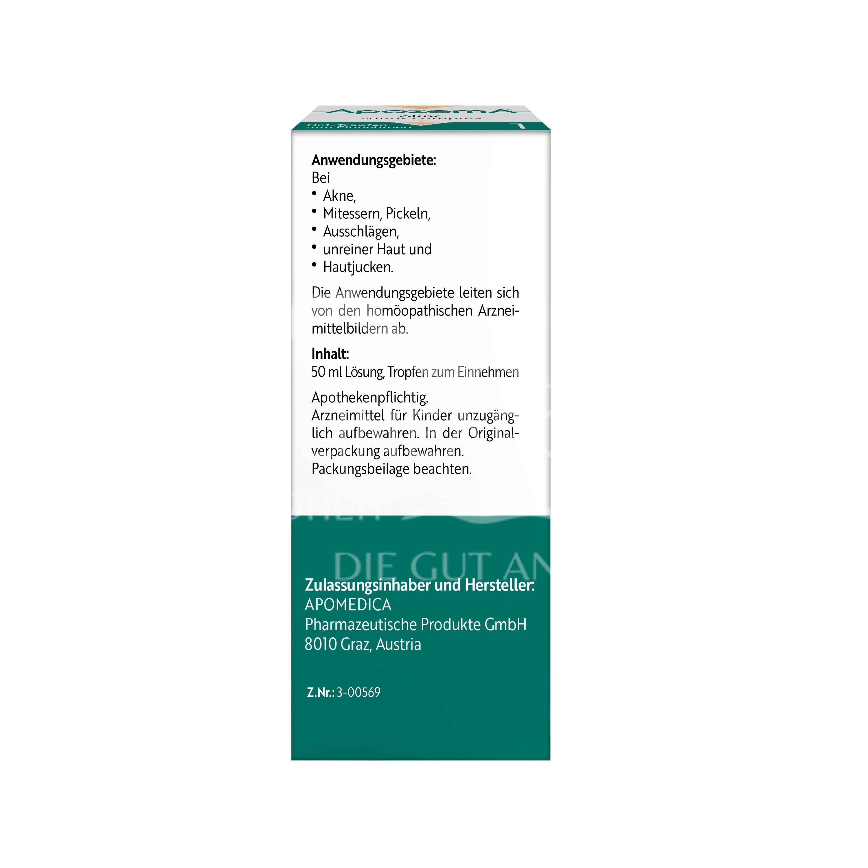 Apozema® Acne Sulfur complex No. 1 drops for oral use 