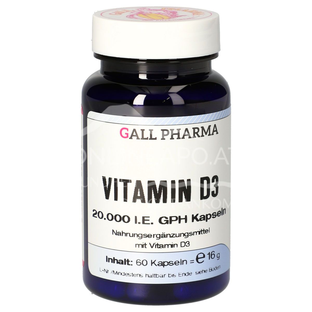 Gall Pharma Vitamin D3 20,000 I.U. Capsules