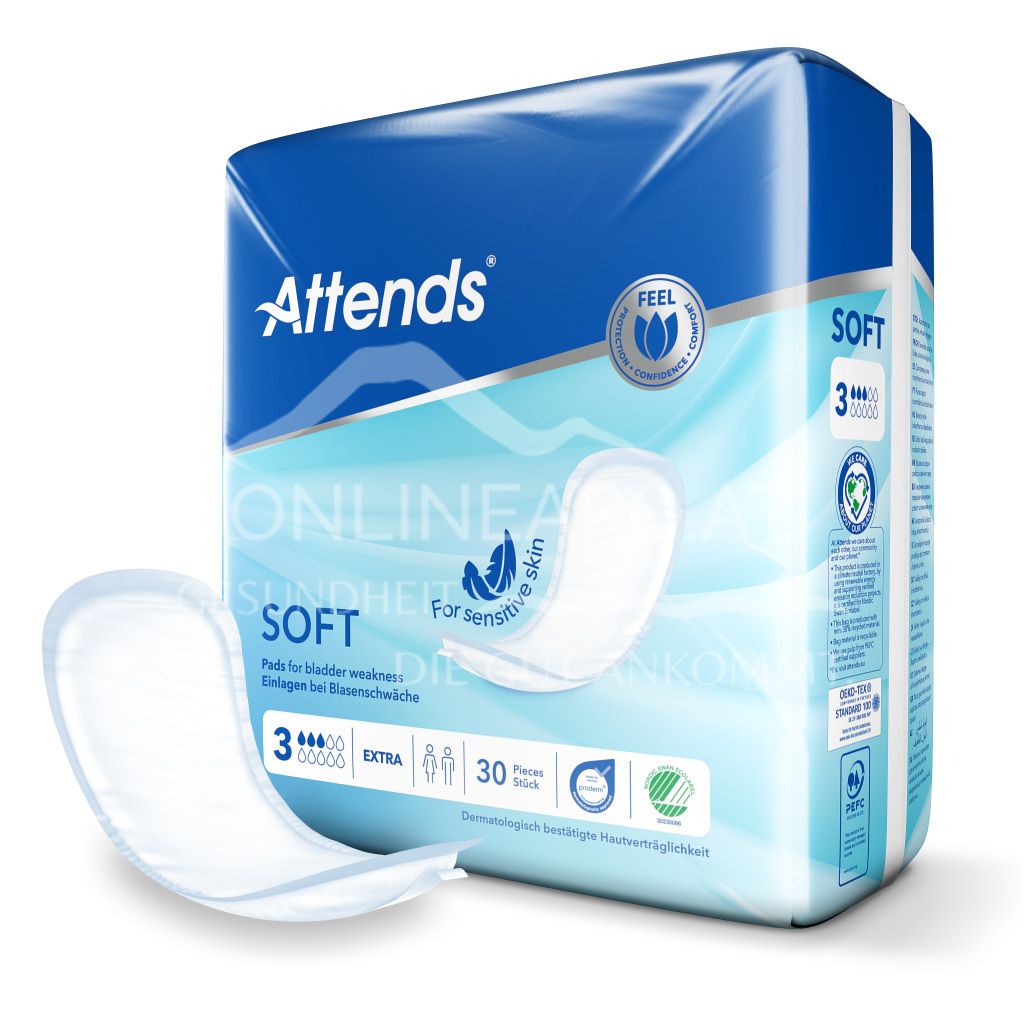 Attends Soft 3 Extra pads for urinary incontinence