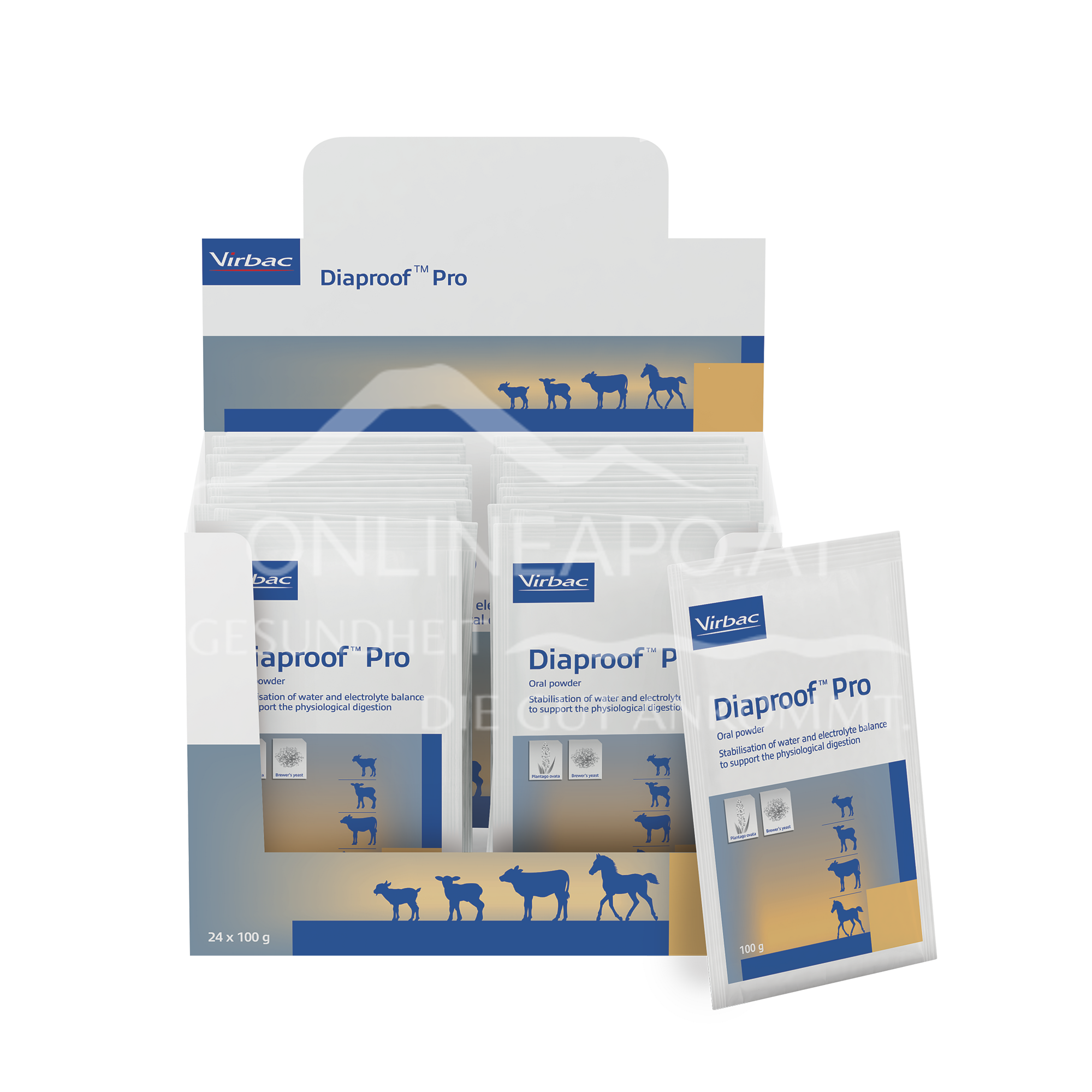 Diaproof Pro für Kälber, Fohlen, Lämmer und Ziegenlämmer 24 x 100 g