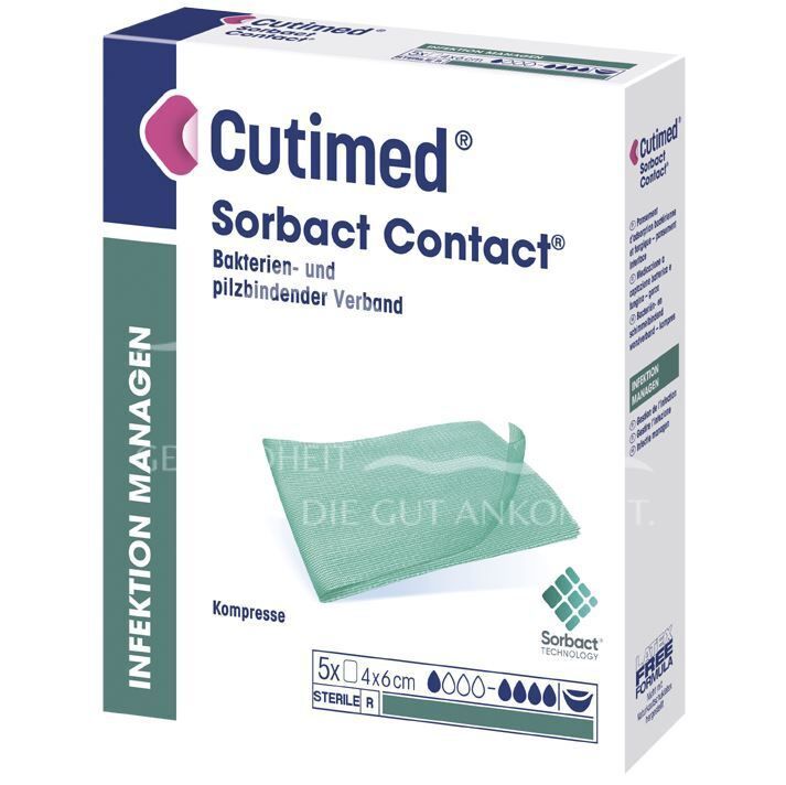 Cutimed® Sorbact® Contact Kompresse 4 x 6 cm