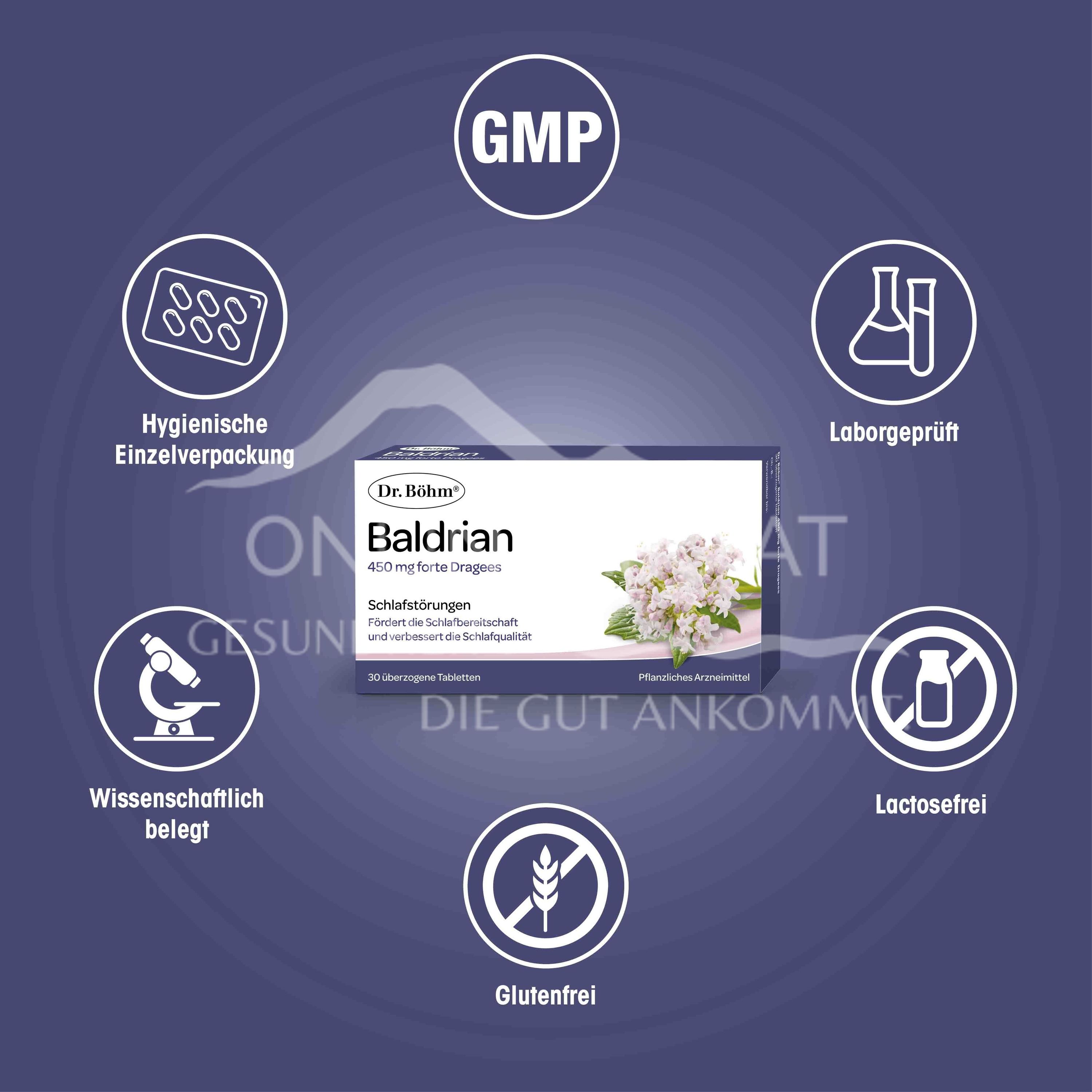 Dr. Böhm® Baldrian 450 mg forte Dragees 