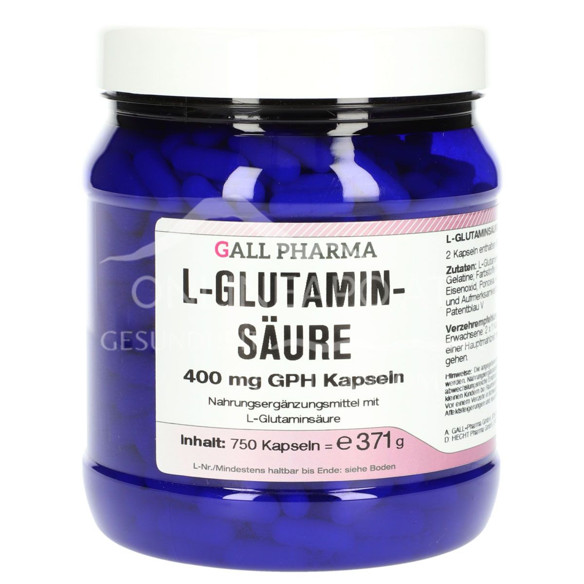 Gall Pharma L-glutamic acid 400 mg capsules