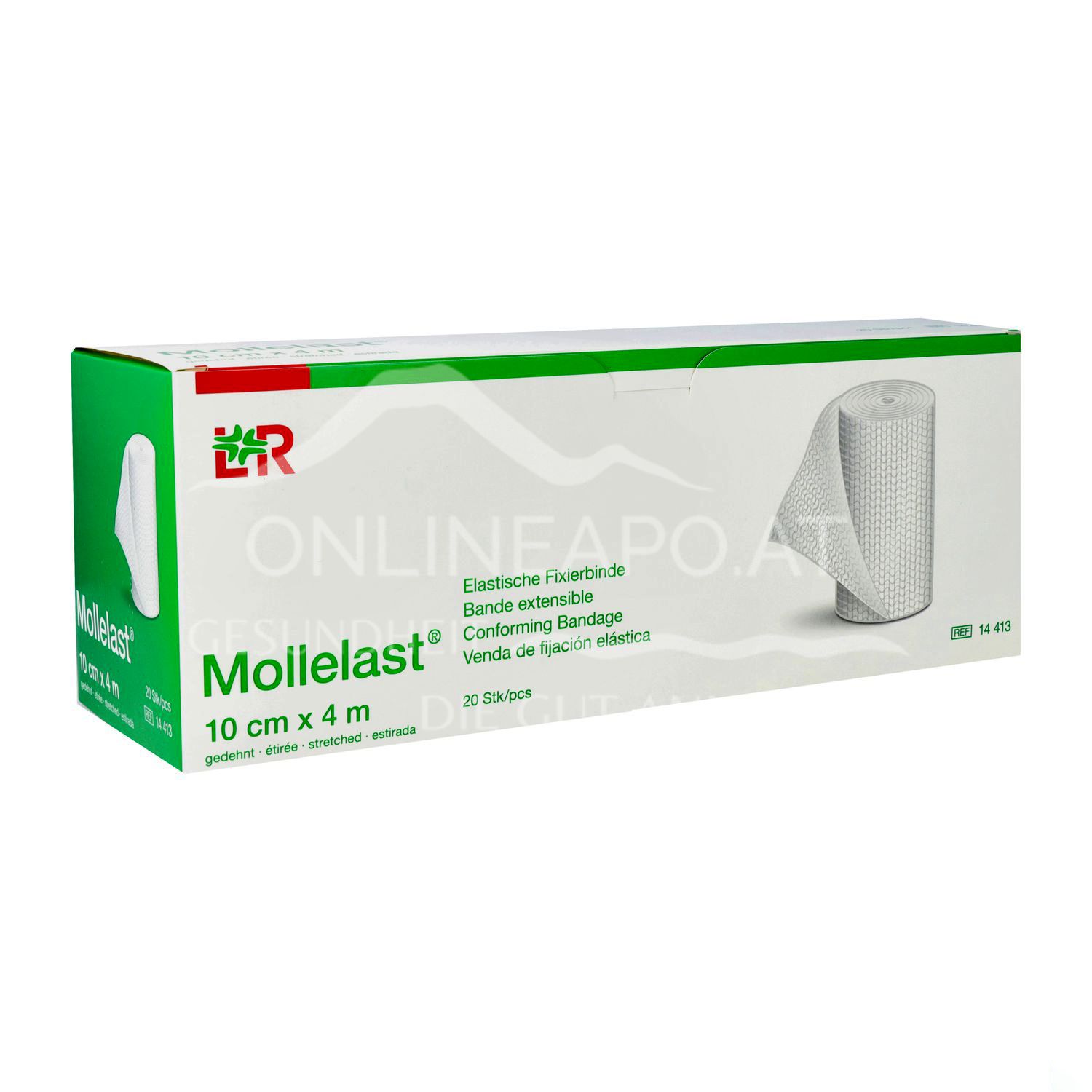 Mollelast® Elastische Fixierbinde, einzeln eingesiegelt, 10 cm x 4 m