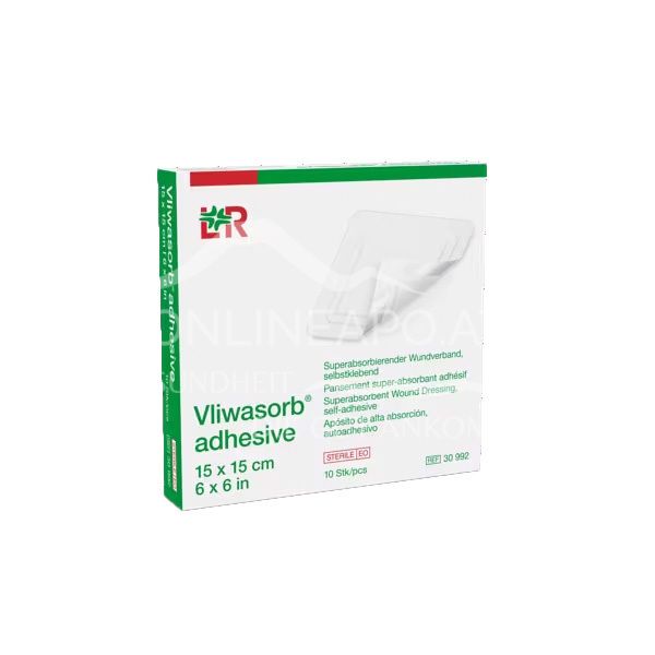 Vliwasorb® adhesive Superabsorbierender Wundverband, selbstklebend, steril 15 x 15 cm