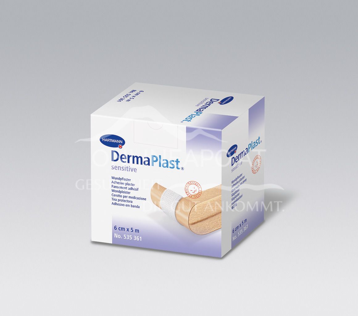 DermaPlast® sensitive wound plasters 6 cm x 5 m