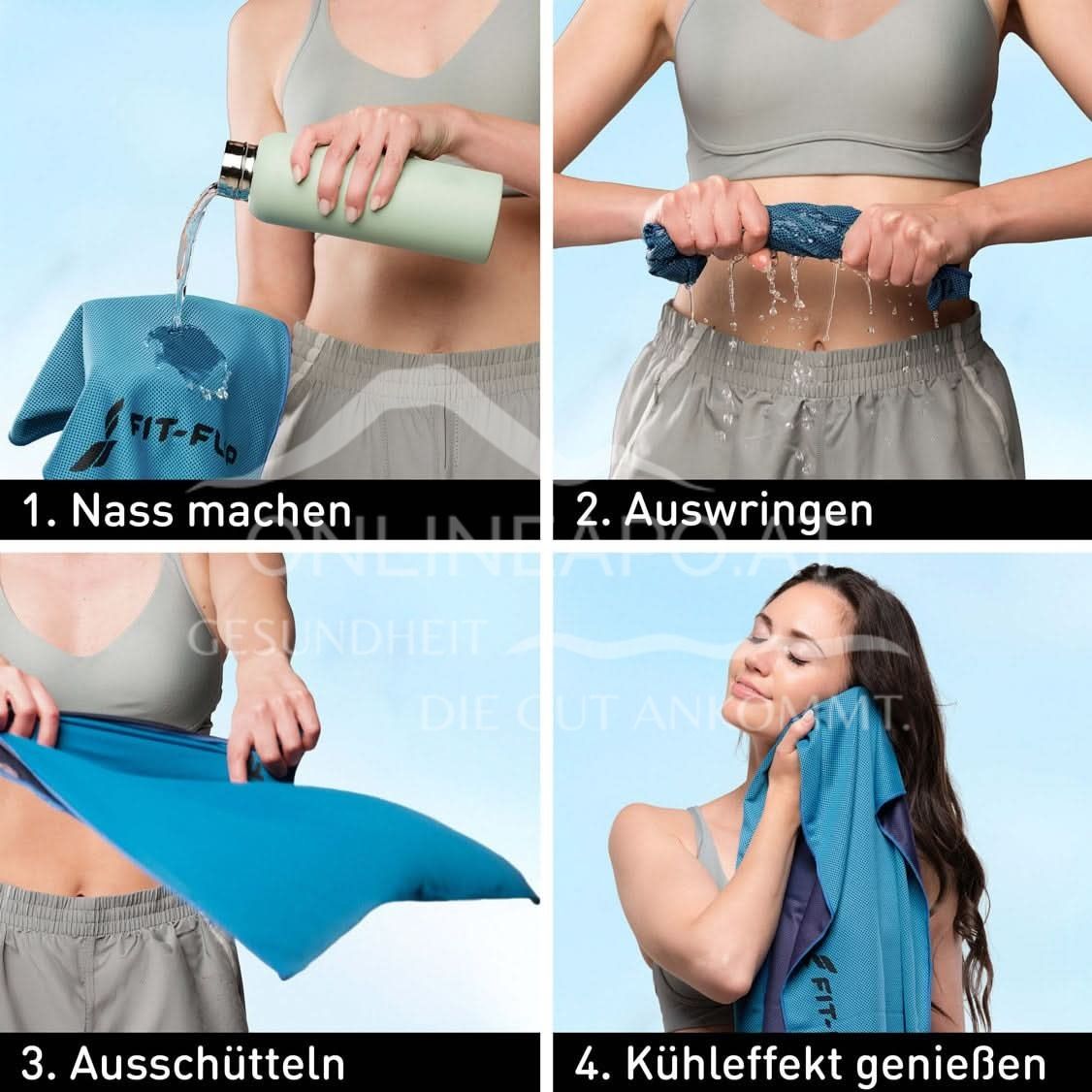 FIT-FLIP Airflip Towel das kühlende Handtuch - Orange