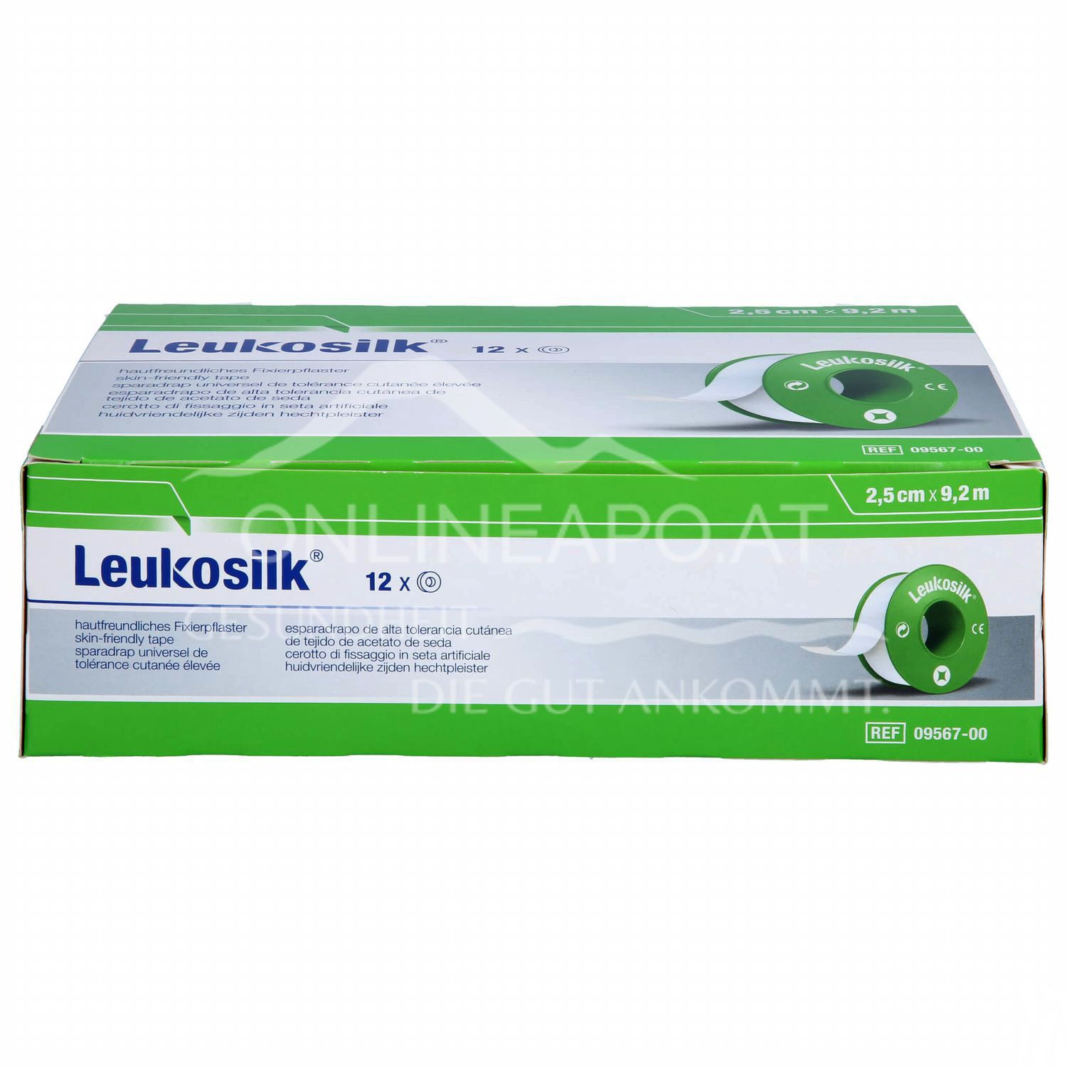 Leukosilk® skin-friendly fixation plaster, 2.5 cm x 9.2 m