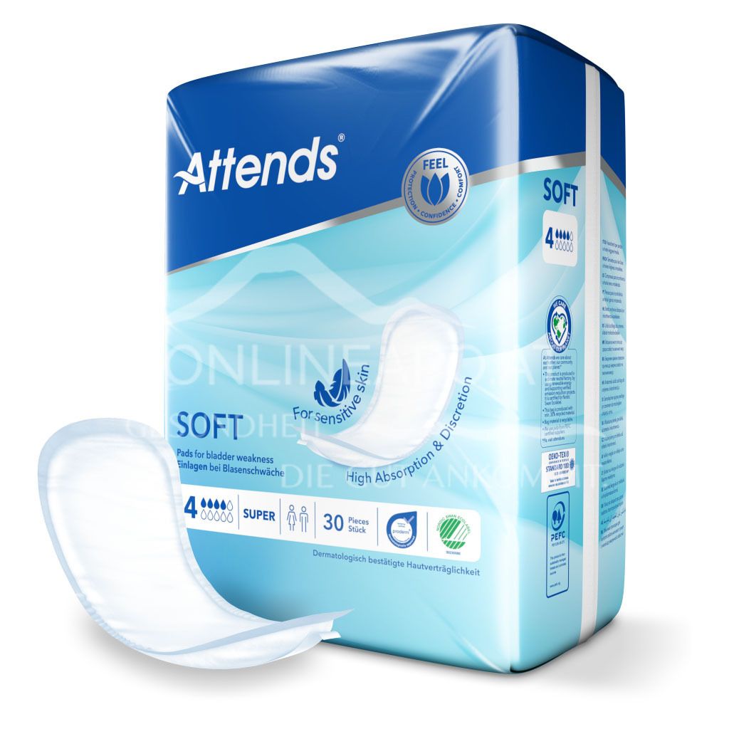 Attends Soft 4 Super incontinence pads for bladder weakness