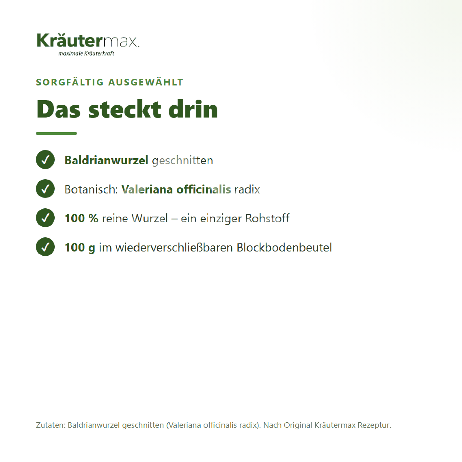Kräutermax Baldrian Wurzel Tee