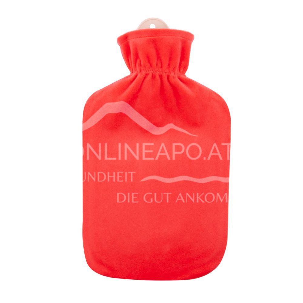 Singer hot water bottle with fluffy cover "Coral" - 2,0L