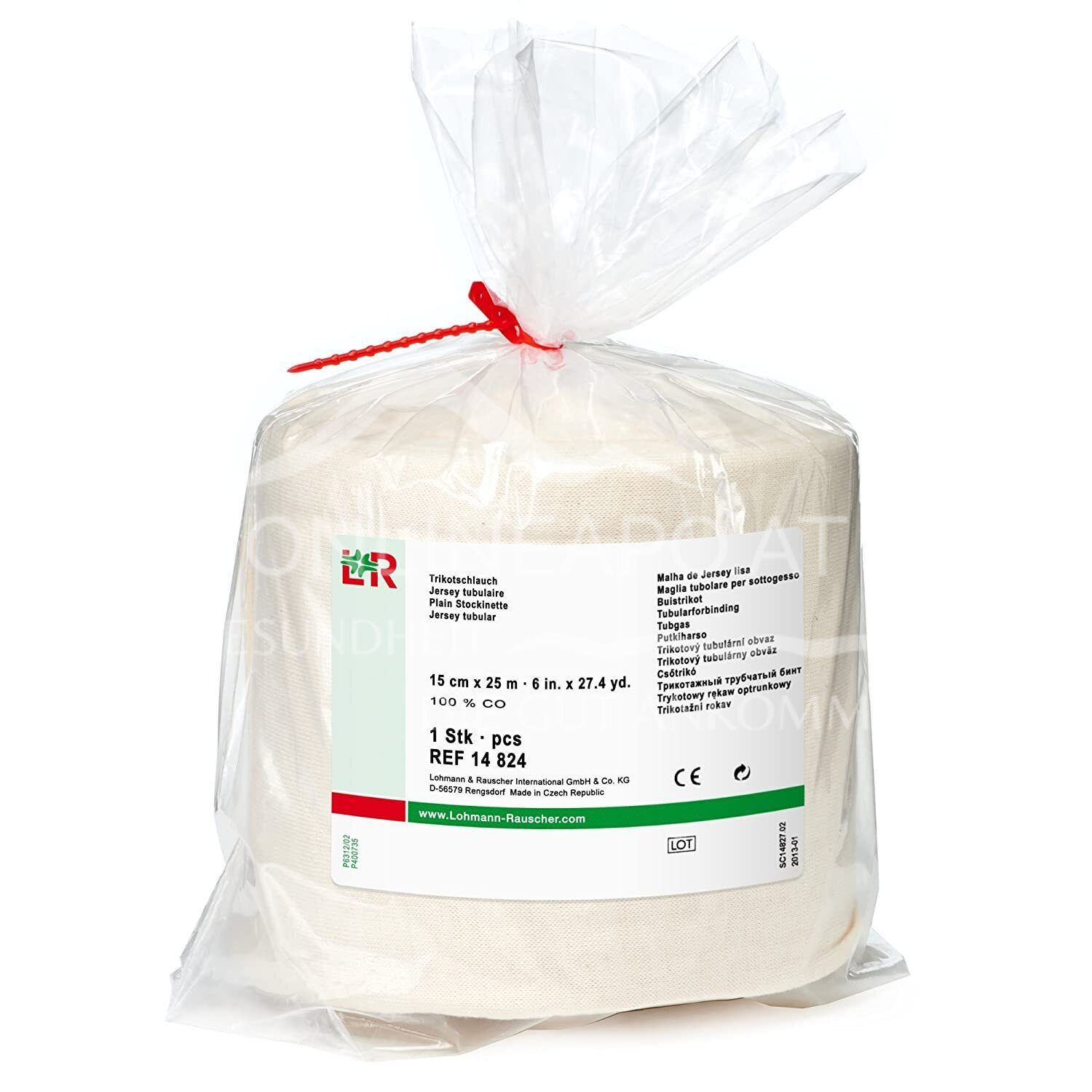 Lohmann & Rauscher jersey tube roll, 15 cm x 25 m