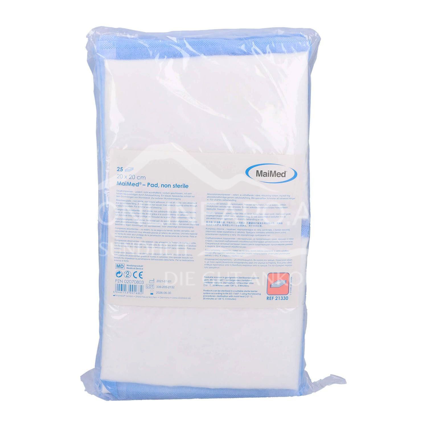 MaiMed® – Pad Saugkompressen unsteril, 20 x 20 cm