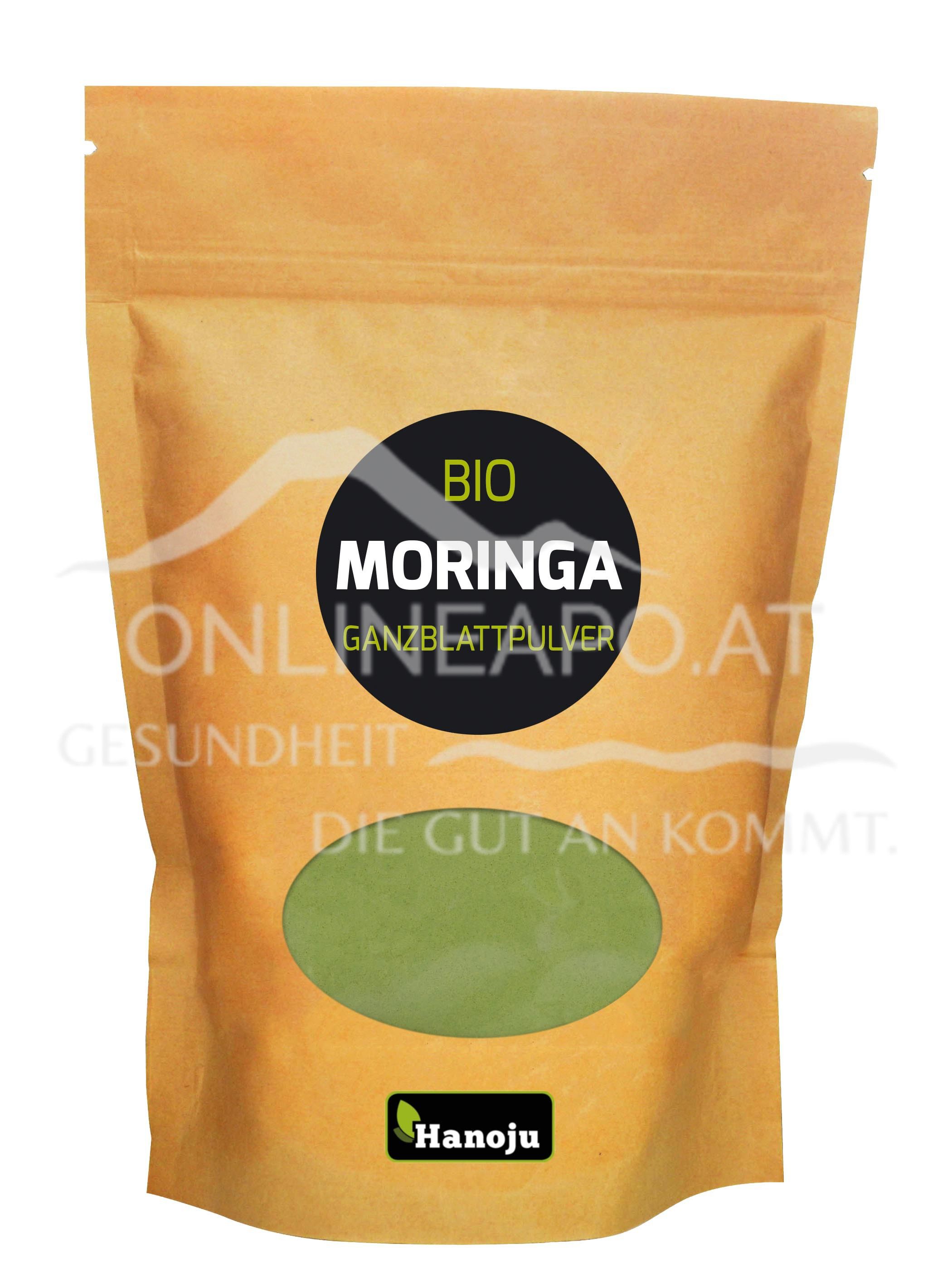 Hanoju organic Moringa whole leaf powder 500 mg