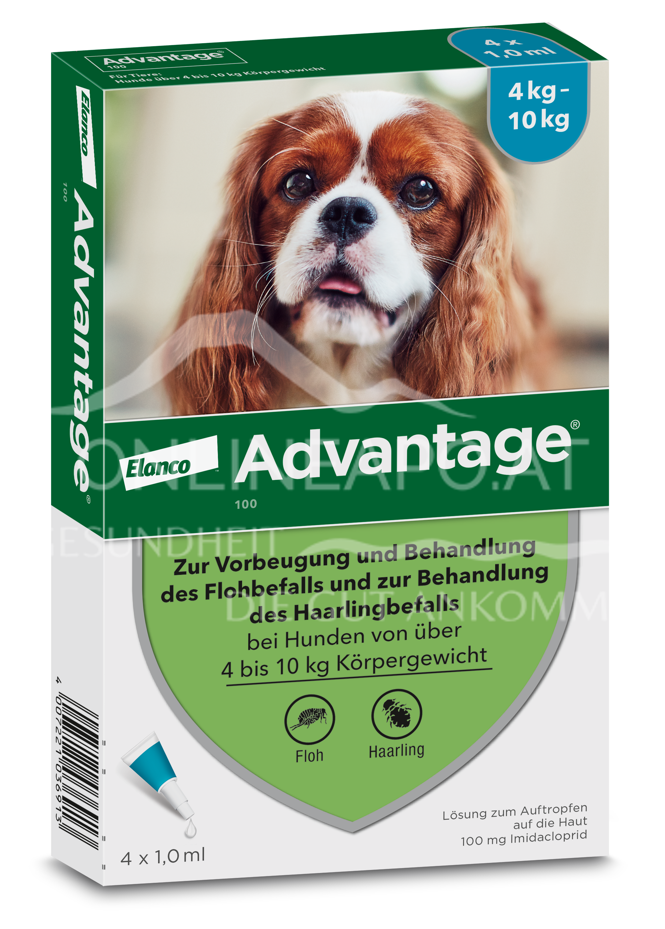 Advantage® für Hunde 4 - 10 kg 100 mg Lösung zum Auftropfen auf die Haut