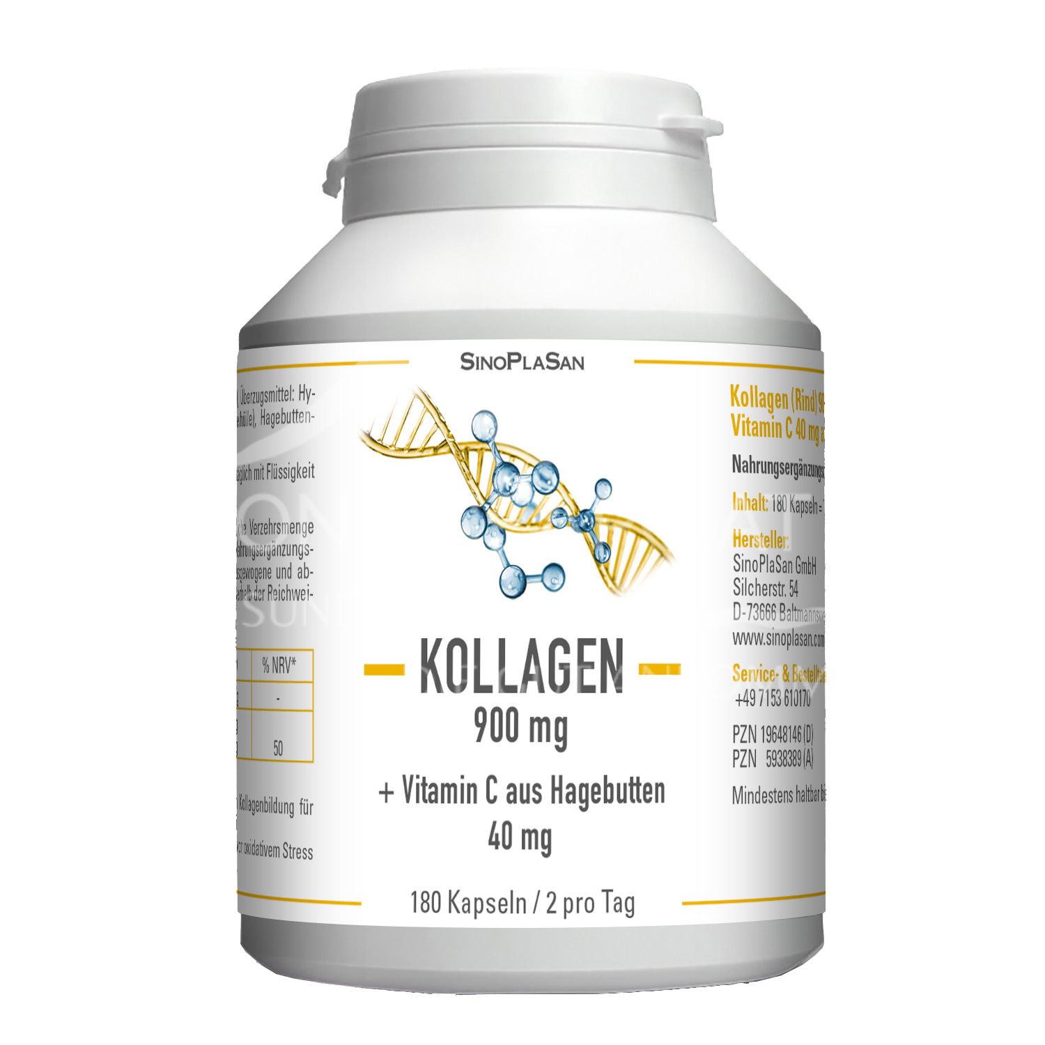 SinoPlaSan Kollagen + Vitamin C aus Hagebutten Kapseln