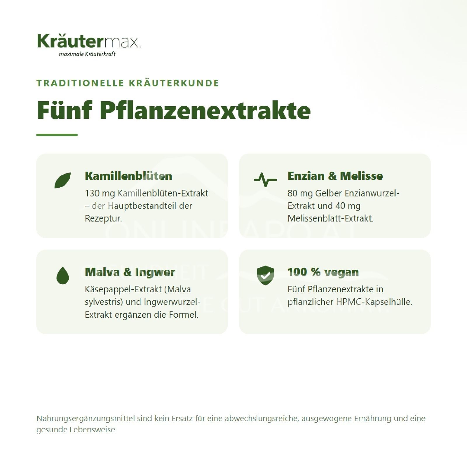 Kräutermax Kamille, Malve & Melisse+ Kapseln