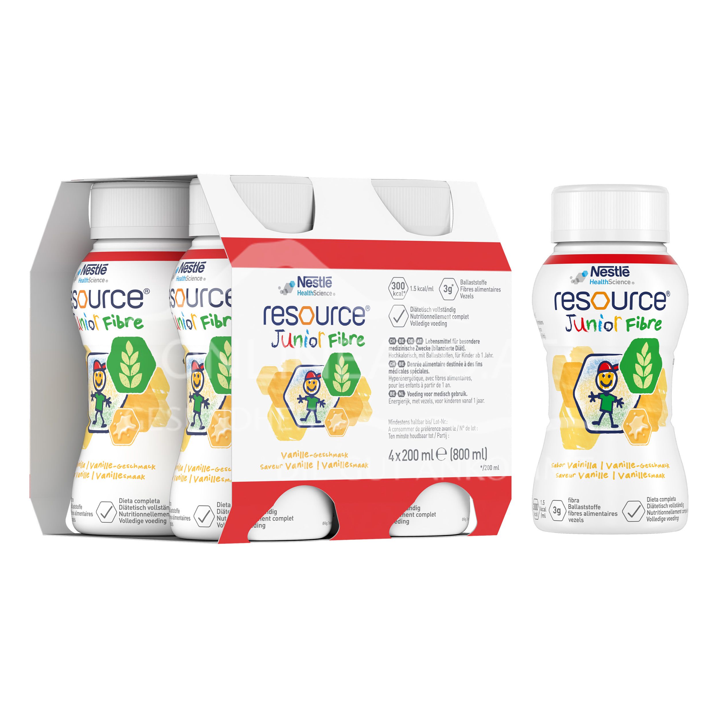 Resource® Junior Fibre Vanille Trinknahrung 200 ml