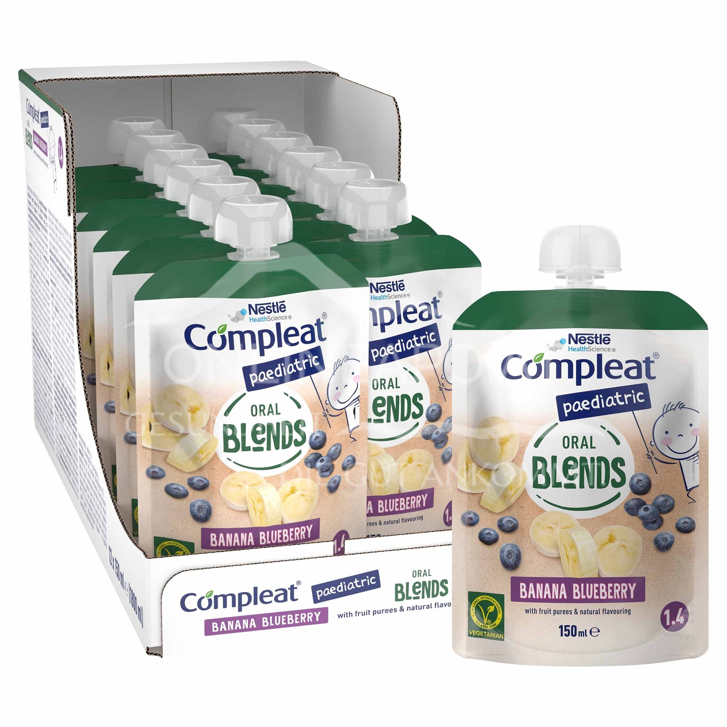Compleat® paediatric Oral Blends banana-blueberry squeeze pouch, 150 ml