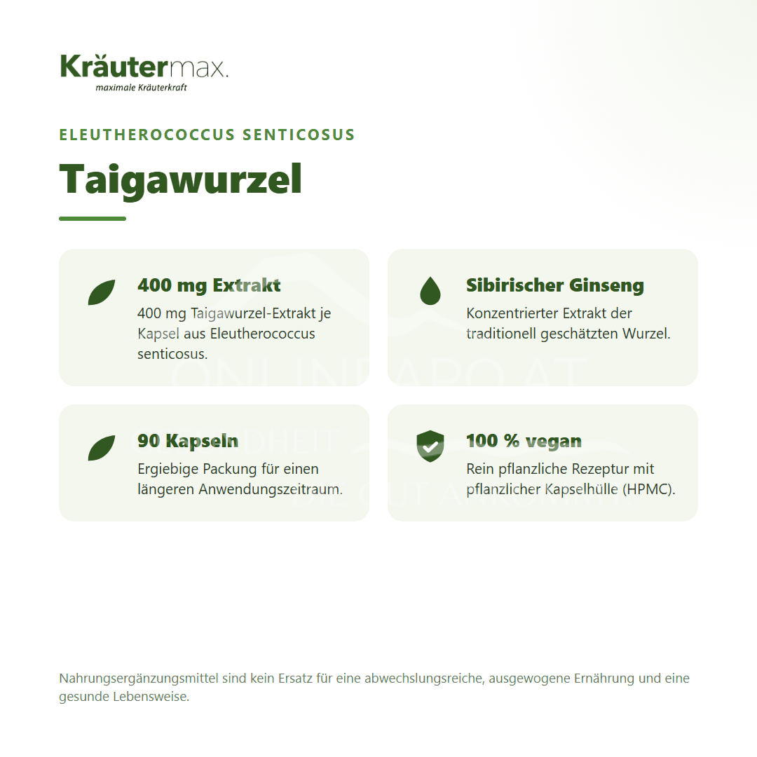 Kräutermax Taigawurzel Eleutherococcus Kapseln