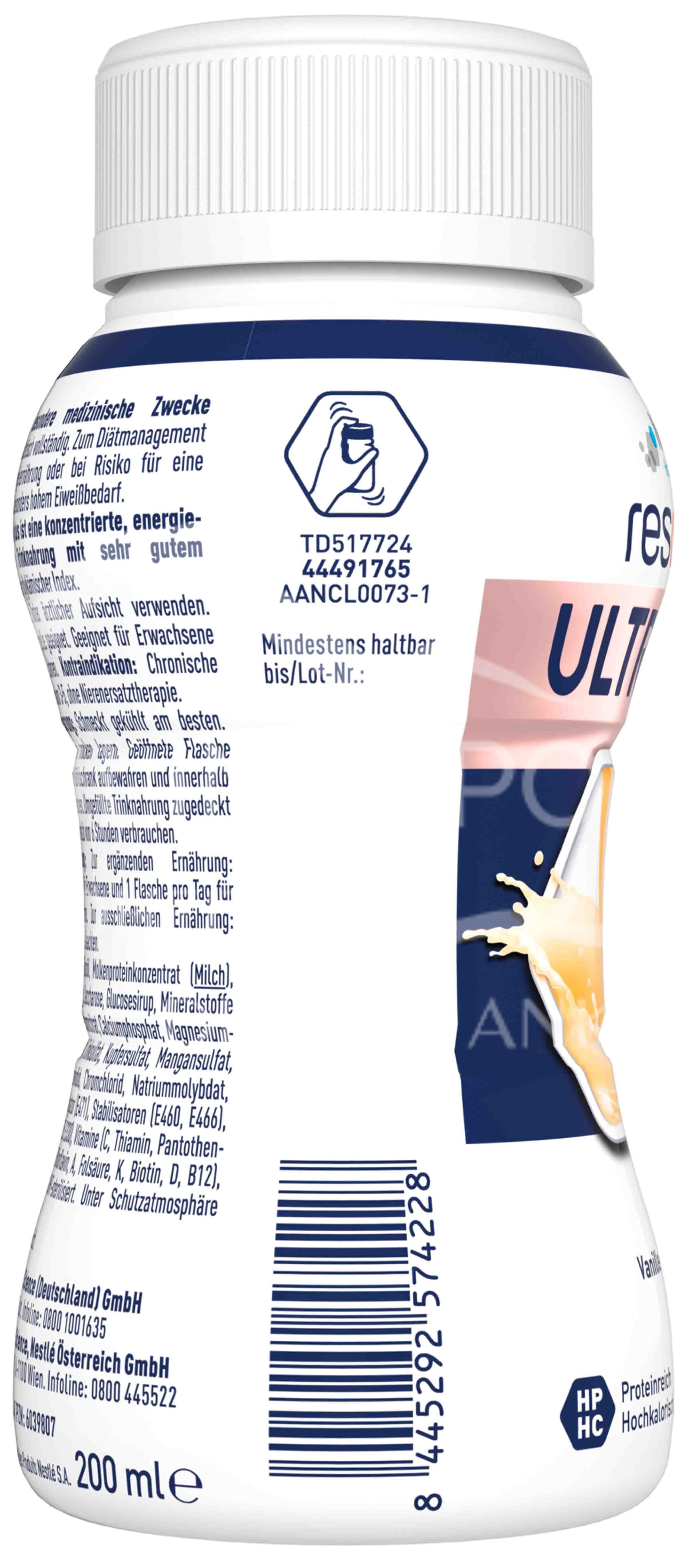 Resource® ULTRA plus High Protein Vanille Trinknahrung 200 ml