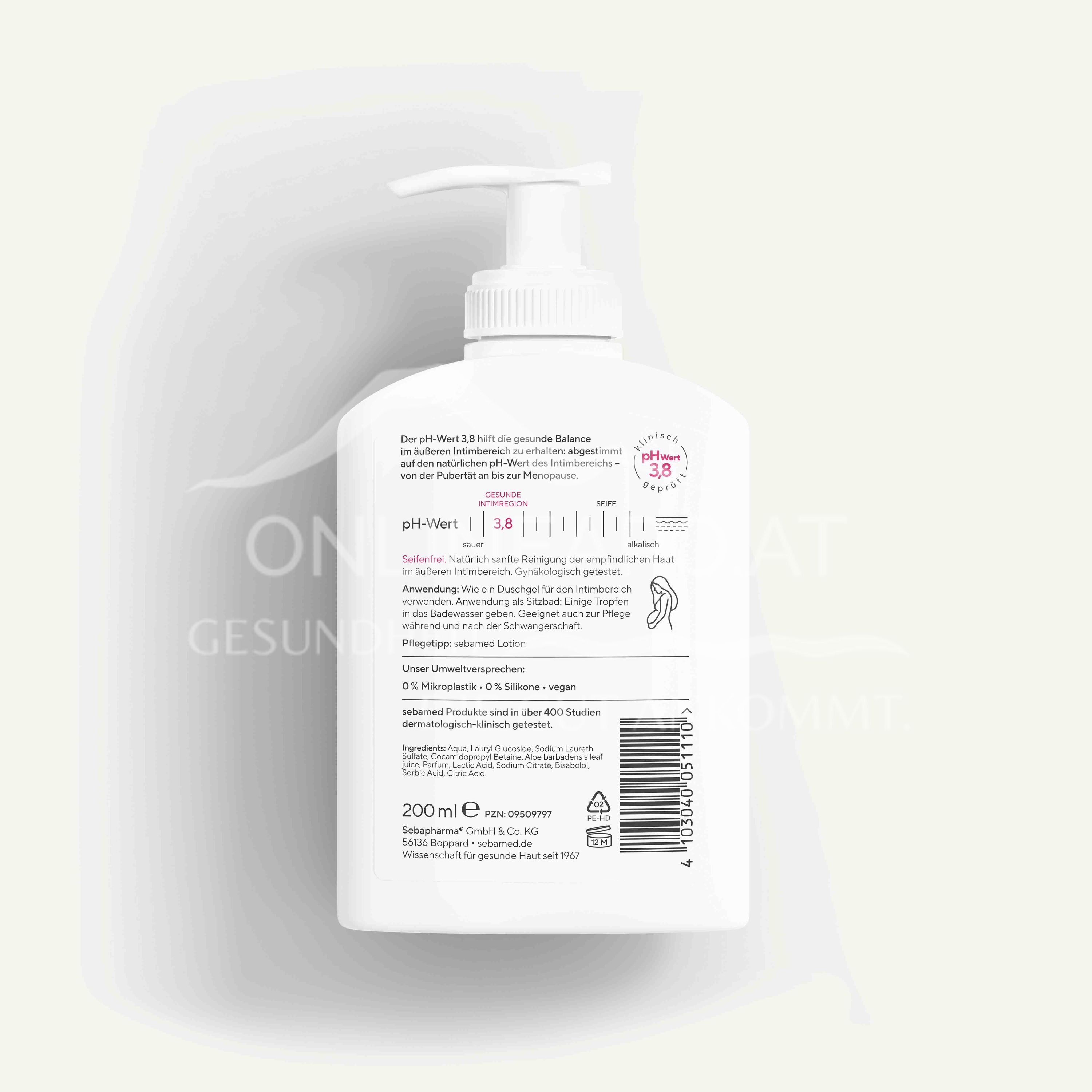 Sebamed Intimpflege Seifenfreies Waschgel pH-Wert 3,8