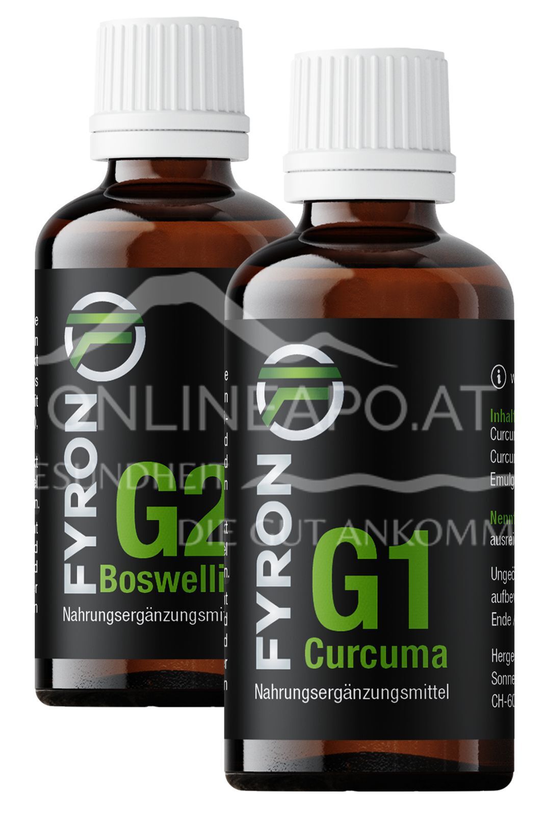 FYRON G1 + G2 Curcuma & Boswellia/Weihrauch Extrakt Öl 2 x 50 ml