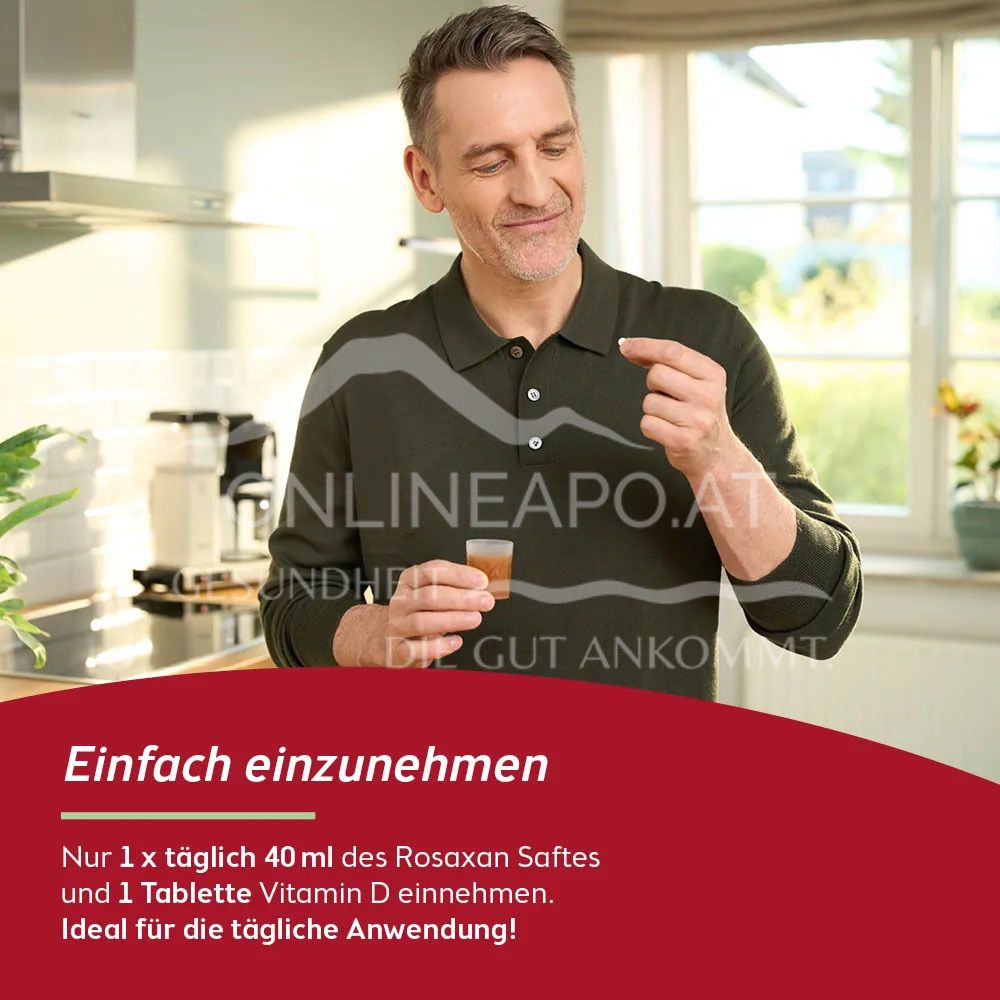 RosaXan® Saft 750 ml + Vitamin D Tabletten 20 Stück