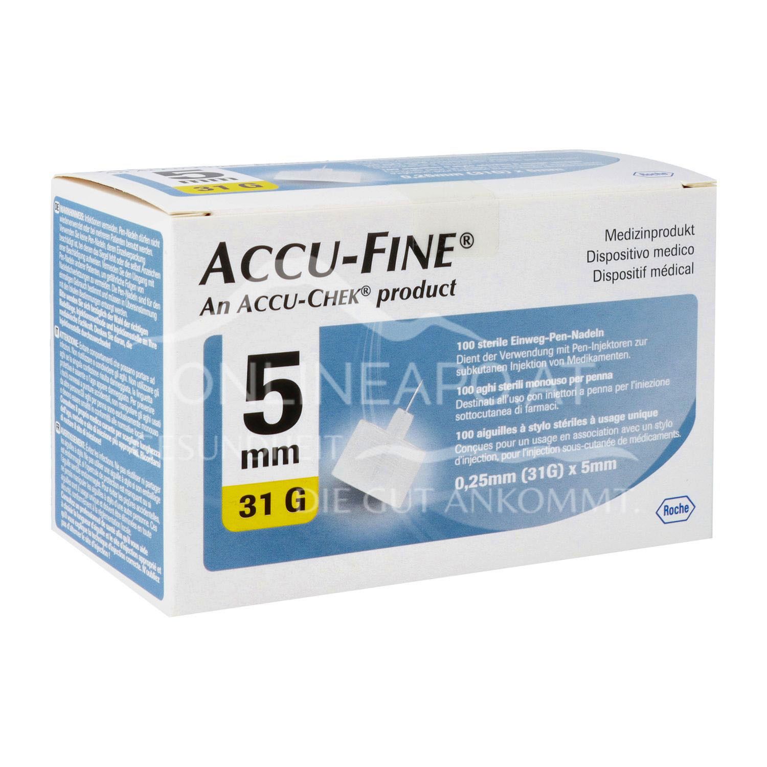 Accu-Fine® Insulinpen-Nadeln 0,25/5mm 31G