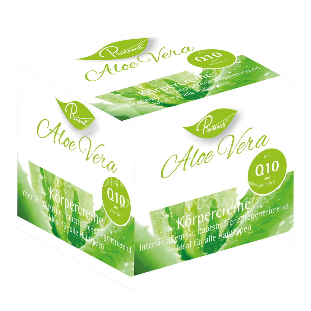 Plantawell® aloe vera body cream with Q10 and vitamin E