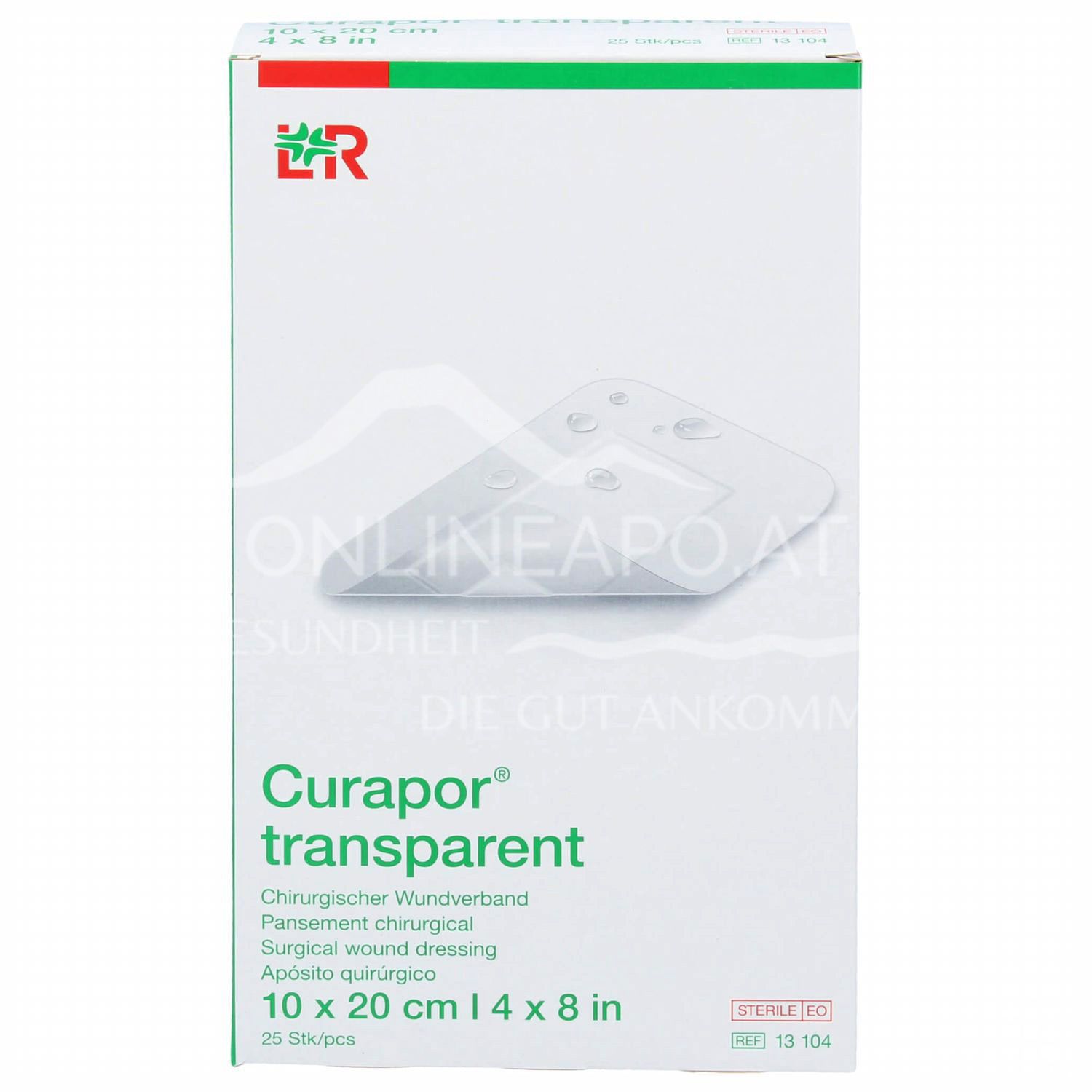 Curapor® transparent Chirurgischer Wundverband, steril 10 x 20 cm
