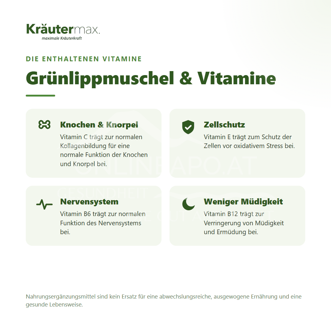 Kräutermax Grünlippmuschel Kapseln