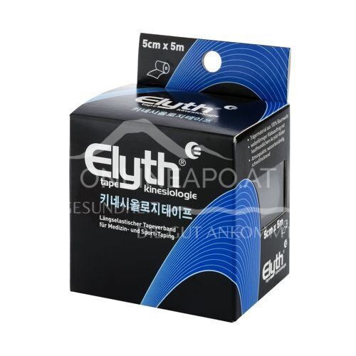 ELYTH Tape Kinesiologie 5 cm x 5 m - Schwarz