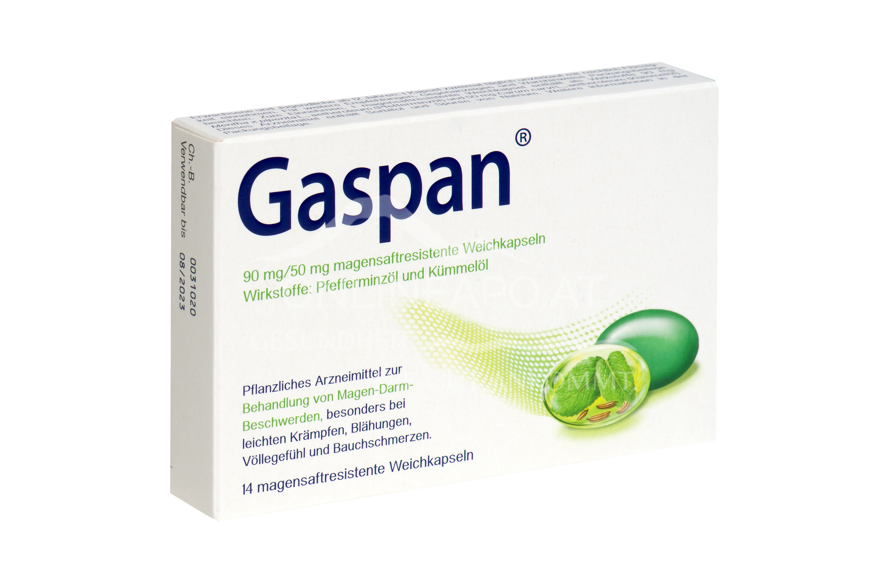 Gaspan 90 mg/50 mg magensaftresistente Weichkapseln