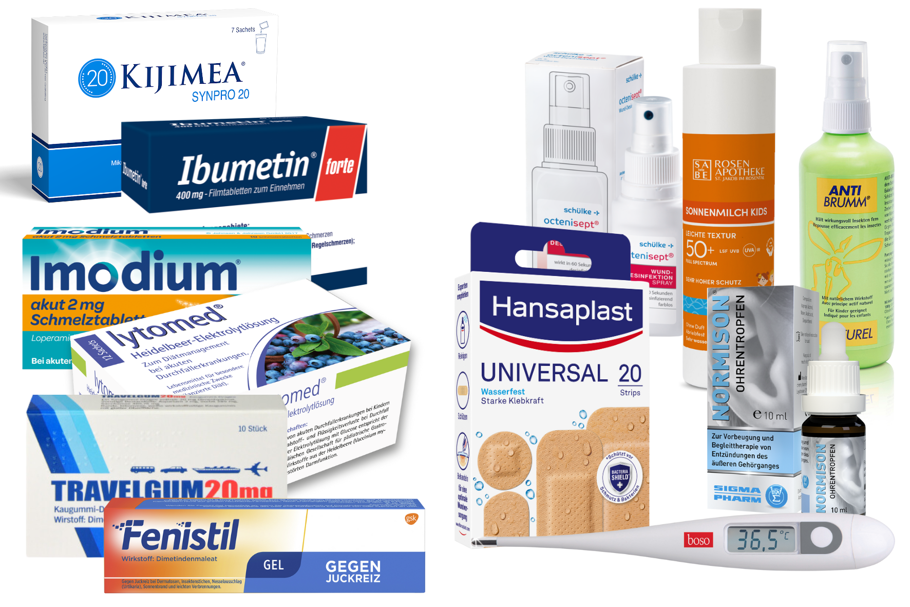 Reise-Apotheke Set Groß - Familienurlaub/Meer