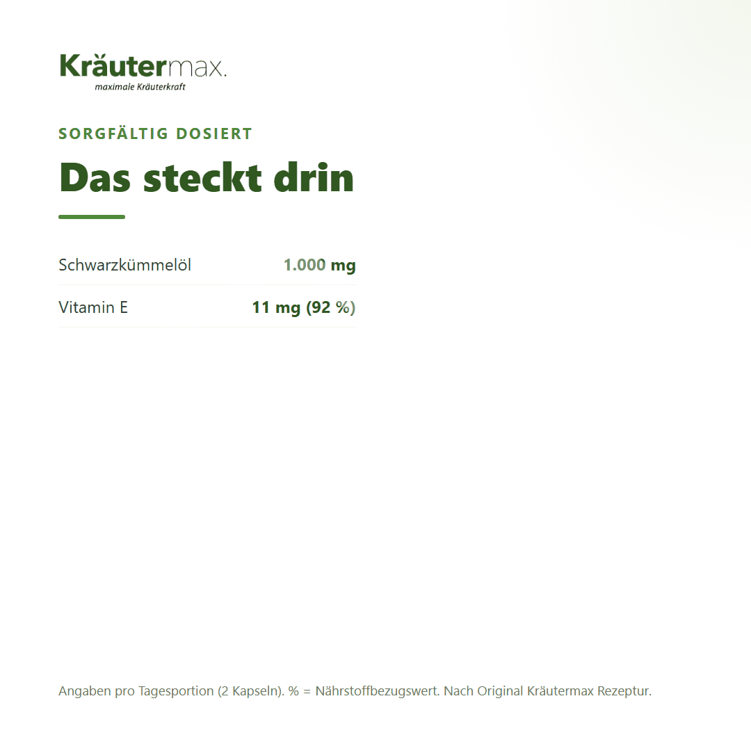 Kräutermax Schwarzkümmelöl Kapseln