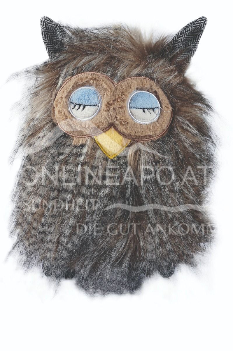 Singer hot water bottle plush toy owl yellow beak - 0,8L