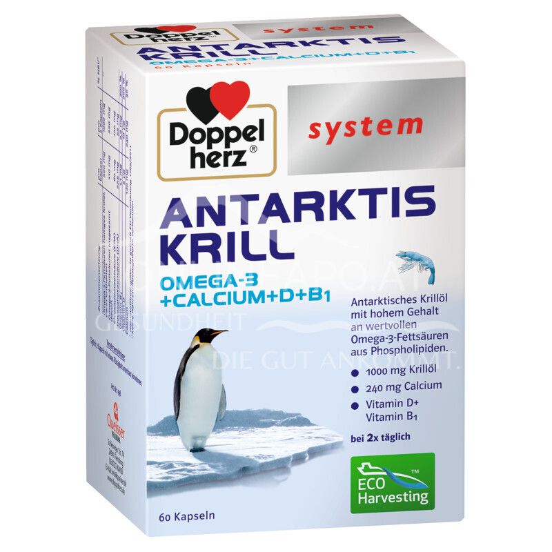 Doppelherz system ANTARKTIS KRILL Omega-3 + Calcium + D + B1 Kapseln