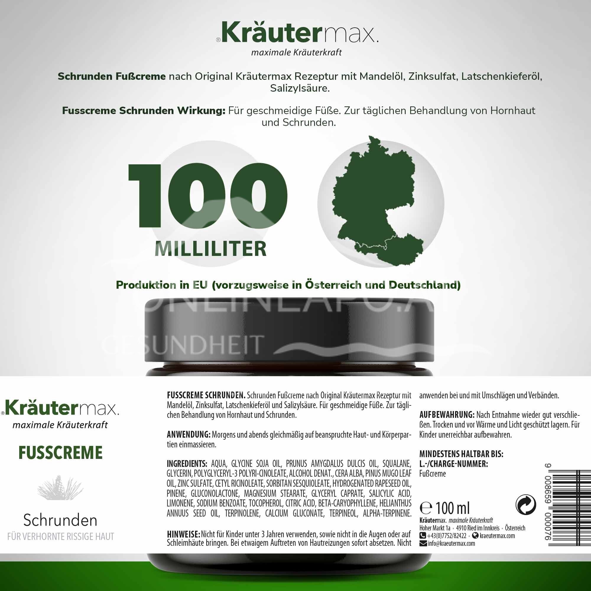 Kräutermax Schrunden Fuß Creme