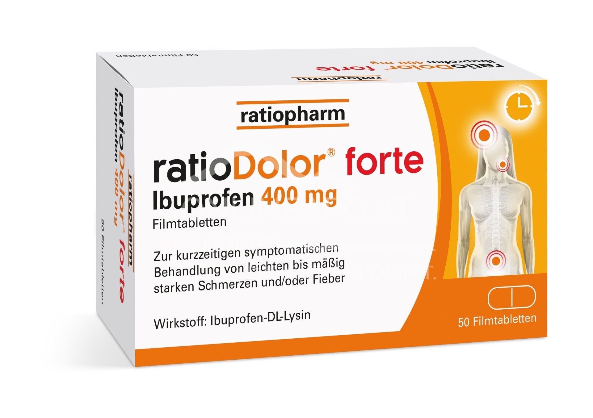 ratioDolor® forte Ibuprofen 400 mg Filmtabletten