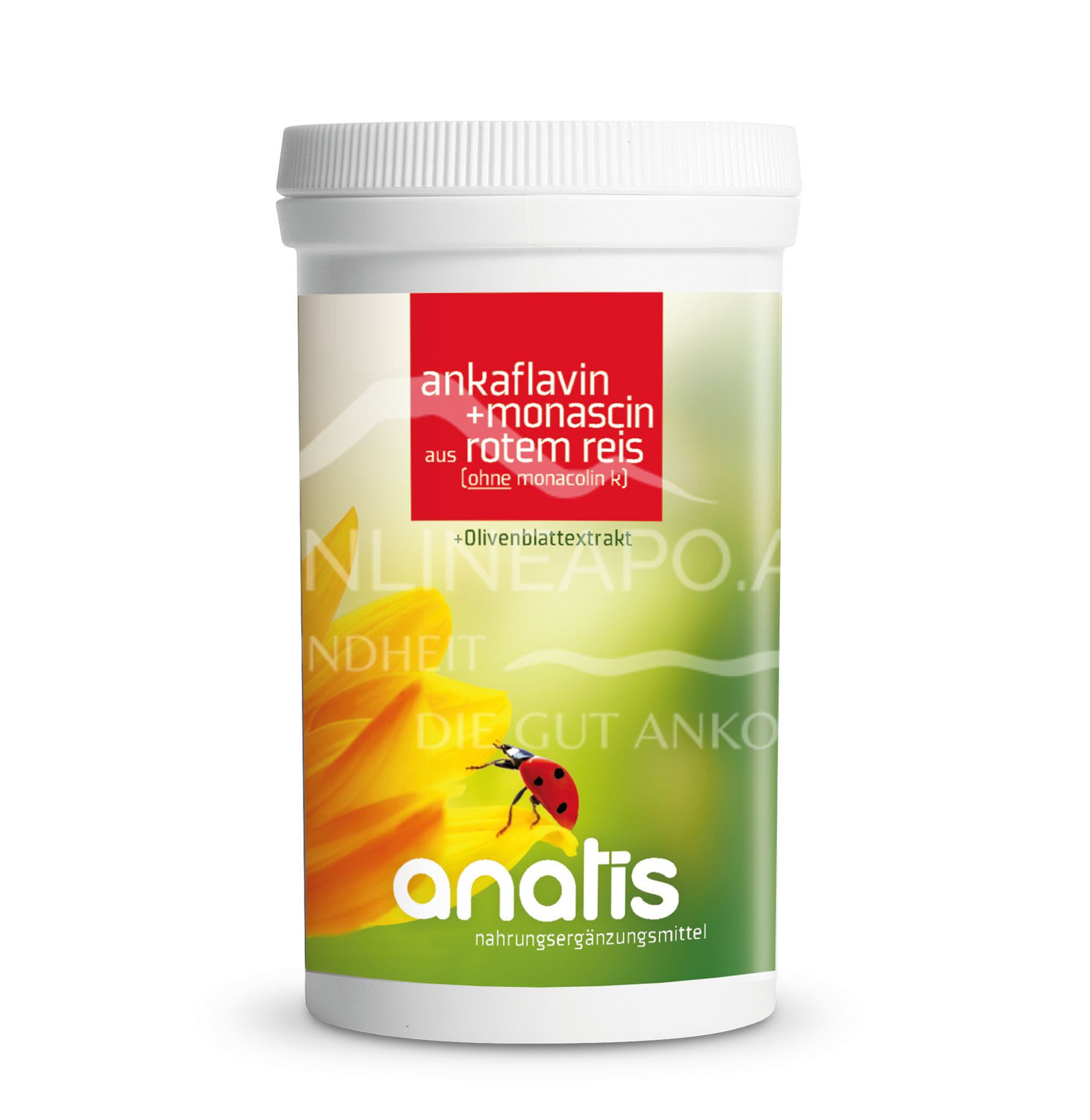 anatis Ankaflavin+Monascin aus rotem Reis und Olivenblatt Kapseln