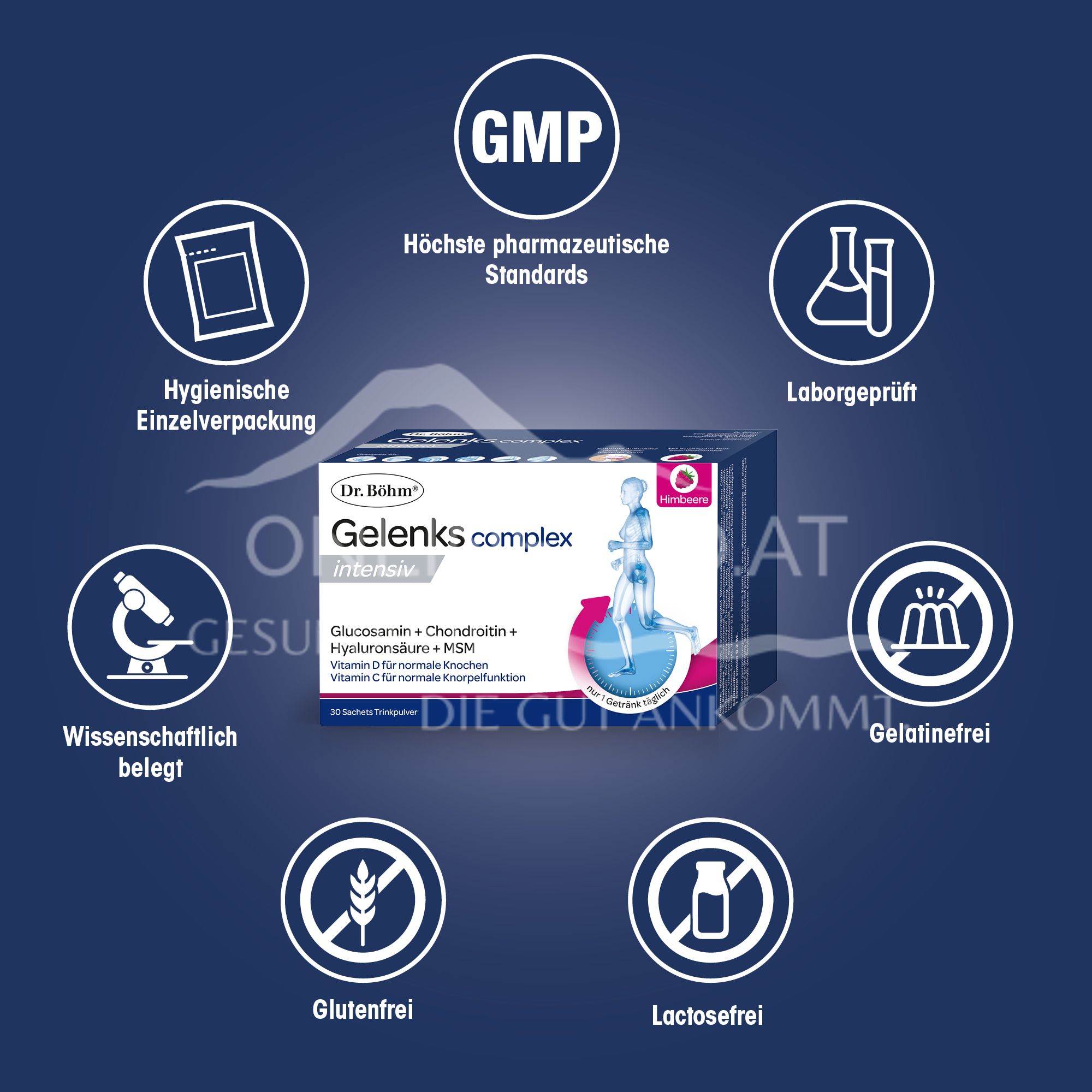 Dr. Böhm® Gelenks complex intensiv Brausegranulat - Himbeer